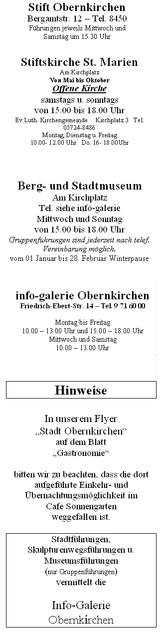 �ffnungszeiten