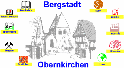 Bergstadt Obernkirchen im Internet (Startseite ca. 1998)