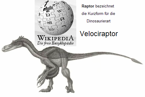 Velociraptor ( Wikipedia)