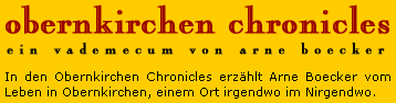 Obernkirchen Chronicles von Arne Boecker