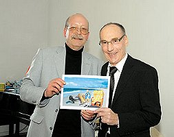 Wilhelm Mevert (links) und Landrat Heinz-Gerhard Schttelndreier (Foto:  SN tol)