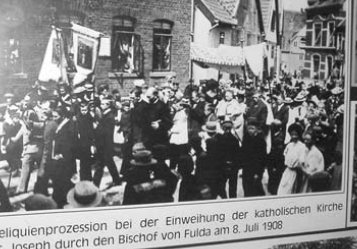 Einweihung der Kirche St. Josef am 8. Juli 1908. (Foto:  SN sig)