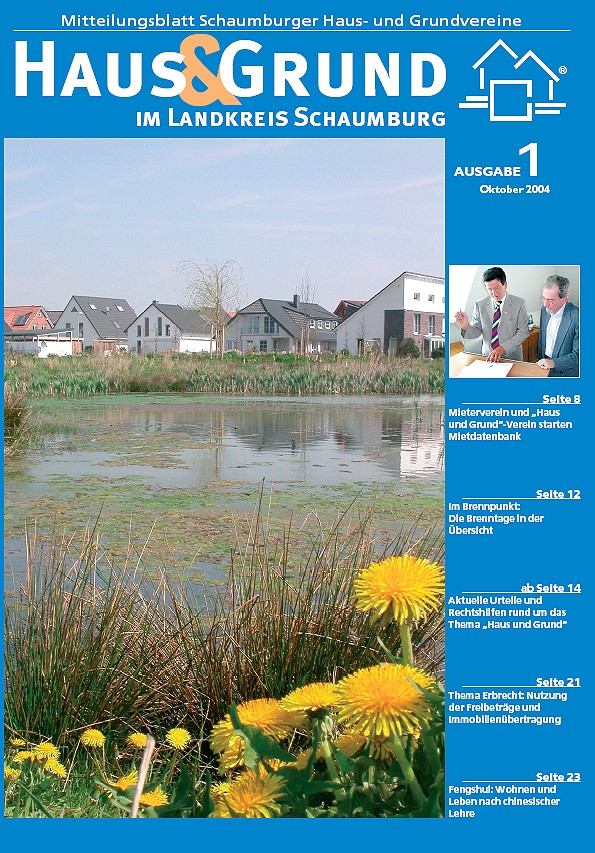 Titelseite Haus und Grund Magazin (Oktober 2004)