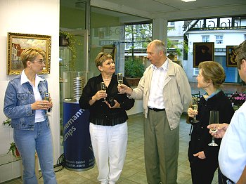 Professor Michail Lewkowitsch mit Frau und Tochter