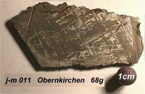 Ein Originalschliff des Obernkirchener Meteoriten