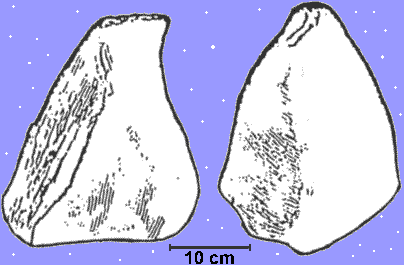 Skizze des Meteoriten von Obernkirchen