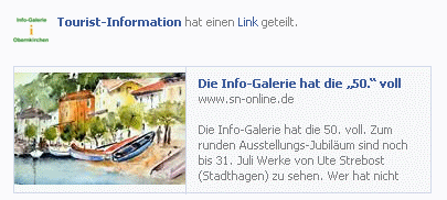 Die Info-Galerie hat die 50. voll. ( Schaumburger Nachrichten)