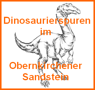 Dinosaurierspuren im Obernkirchener Sandstein