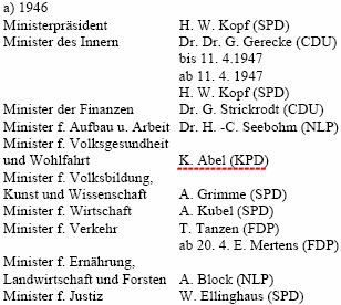 Kabinett 1946