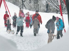 Waldabenteuer bei echtem Bibberwetter. (Foto:  SN rnk)