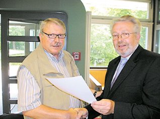 Wolfgang Flie (rechts) und Ulrich Groschewski (Foto:  SN sig)