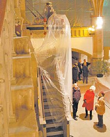 Sanierung der Stiftskirche. (Foto:  SN mld)