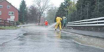 Komplexe Situation bei Hochwasserproblem. (Foto:  SN rnk)