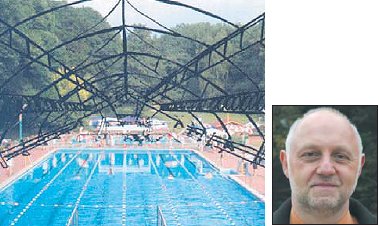 So knnte das Freibad einmal aussehen. (Repro:  SN pr.), Wolfgang Hein. (kleines Bild) (Foto:  SN rnk)