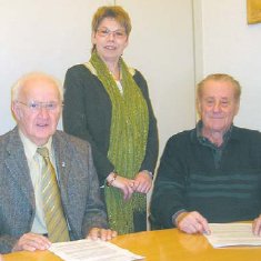 Walter Scheer, Renate Ernst und Albrecht Stein (von links). (Foto:  SN sig)
