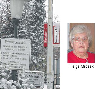 Im Dunkeln hat Helga Mrosek einen ungewhnlichen Unfall in Eilsen . (Fotos:  SN rnk)