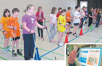 Erobert Nordic Walking die Schulen. (Fotos:  SN sig)