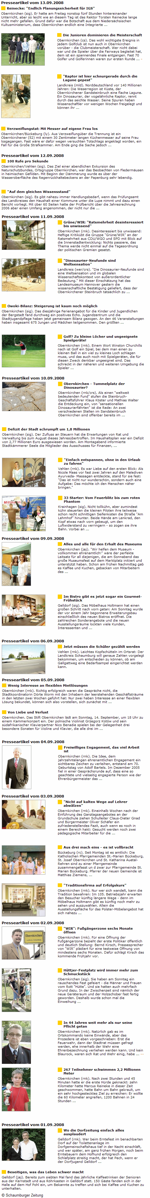 Die ganzen Berichte in der  Schaumburger Zeitung