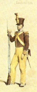 Uniform van een Westindische Jager in Surinam omstreeks 1830