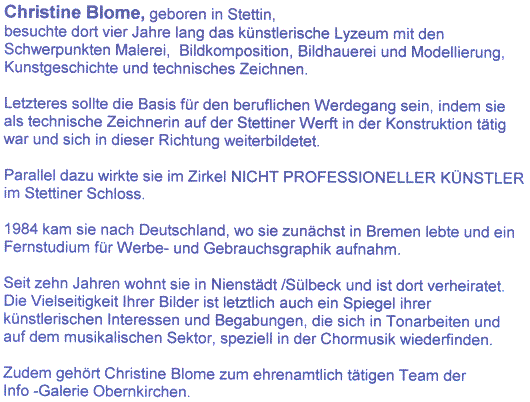 Christine Blome stellt in der Info-Galerie aus