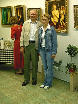 Professor Michail Lewkowitsch mit Tochter