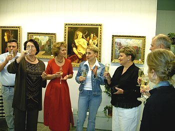 Professor Michail Lewkowitsch mit Frau und Tochter