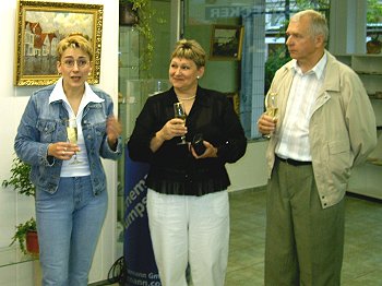 Professor Michail Lewkowitsch mit Frau und Tochter